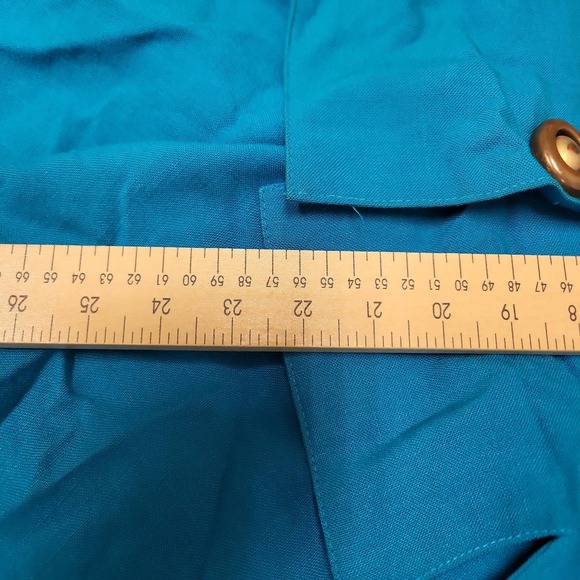 Julian Taylor New York Dress Size 10 Blue Teal Button Front Career Work - Picture 5 of 16